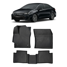 TAPETE TIPO BANDEJA 4P PRETO MOD. TOYOTA COROLLA SEDAN 20> ADAPTAVEL (5 PEÇAS)