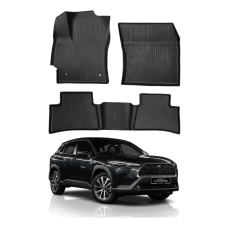 TAPETE TIPO BANDEJA 4P PRETO MOD. TOYOTA COROLLA CROSS 21> ADAPTAVEL (5 PEÇAS)