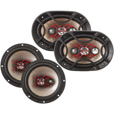 Kit Auto Falante Bravox Facil 6 Triaxial + 6X9 Quadriaxial