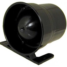 SIRENE PIEZOELETRICA 12V 6 TOQUES 115DB PRETA BASE FIXA MULTISOM