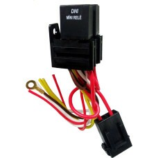 2 MINI RELE 12V REVERSOR C/ SOQUETE/CHICOTE/FUSIVEL 5 TERMINAIS 40/30A