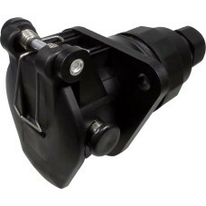 TOMADA ELETRICA P/ ENGATE REDONDA 7 POLOS FEMA P/ ABS E RASTREADOR NYLON PRETO