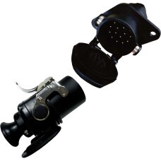 TOMADA ELETRICA P/ ENGATE REDONDO 15 POLOS COMPLETA P/ ABS, RASTREADOR E ILUMINA