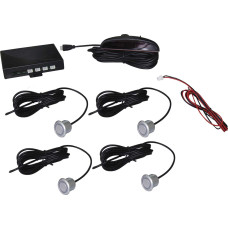 Sensor De Estacionamento 12V 4 Sensores C/ Display Digital E Sonoro Prata