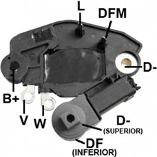 REGULADOR DE VOLTAGEM DO ALTERNADOR VALEO 14V CITROEN / FIAT / PEUGEOT