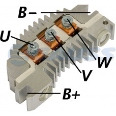 CONJUNTO RETIFICADOR ALT DR 65A GM CHEVETTE TDS 73> OPALA TDS