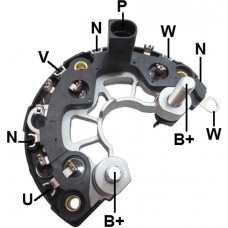 CONJUNTO RETIFICADOR DO ALTERNADOR BOSCH 105A MERCEDES BENZ ONIBUS E CAMINHOES