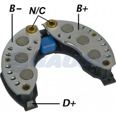 CONJUNTO RETIFICADOR ALT VA 120A PEUGEOT RENAULT SAAB