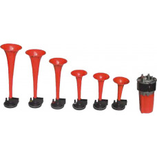 BUZINA UNIVERSAL 24V 110DB 6 CORNETAS VERMELHA