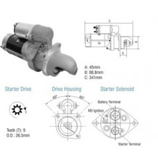 Motor Partida 12V 2.9Kw 28Mt Mercedes Benz