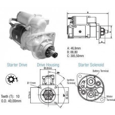 Motor Partida 12V 3.3Kw 29Mt Vw Man Delivery