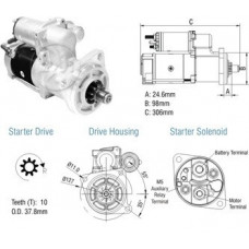 Motor Partida 24V 4Kw 29Mt Agrale Onibus Vw Caminhoes