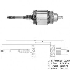 Induzido Motor Partida 12V Fiorino Uno Chevette Gol Parati