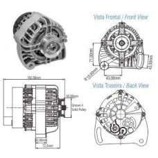 Alternador 14V 90A Fiat Palio Punto Siena