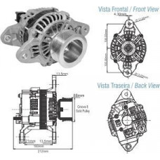 Alternador Mitsubishi 24V 100A A4Tr Scania Caminhoes