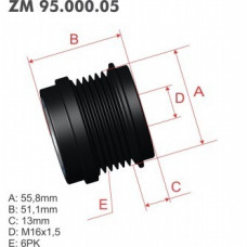 Polia Decoupler Audi A4 A5 A6 Q5 S4 Tt Vw Amarok 2.0