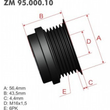 Polia Decoupler Gm Impala 3.9 Malibu 3.9 Monte Carlo 3.9