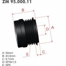 Polia Decoupler Gm-Opel Astra Meriva Vectra
