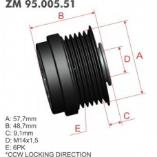Polia Decoupler Gm Cobalt 2.0 Supercharged 20042009