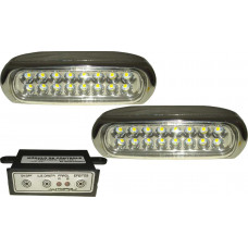 FAROL AUXILIAR SLIM 16 LEDS 3EM1 CAPA CROMADA BIVOLT COR BRANCA