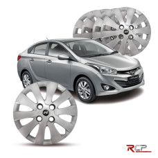 Calota Hb20 Hb20s 2014-2015 | Aro 14 | Hyundai | Jogo com 4 Calotas Prata