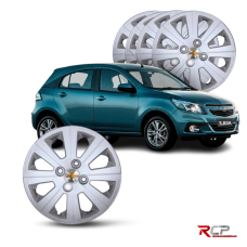 Calota Agile 2010-2013| Aro 15 | GM | Jogo Com 4 calotas prata 