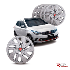 Calota Argo 2017-2018 | Aro 14 | Fiat | Jogo com 4 Calotas Prata