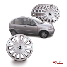Calota C3 2007-2013 | Aro 14 | Citroen | Jogo com 4 Calotas Prata