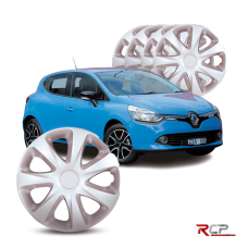 Calota Universal Clio 2014-2015 | Aro 13 | Jogo com 4 Calotas Prata