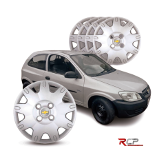 Calota Prisma Celta 2008-2013 | Aro 14 | GM | Jogo com 4 Calotas Prata