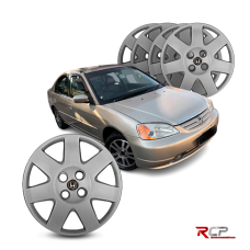 Calota Civic 2002 | Aro 15 | Honda | Jogo com 4 Calotas Prata