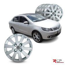 Calota Gol G5 Voyage Comfortline 2011-2012 | Aro 15 | VW | Jogo Com 4 calotas prata