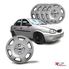 Calota Corsa Classic 2002-2003 | Aro 13 | Ford | Jogo Com 4 calotas prata