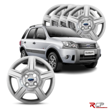 Calota Ecosport 2012 | Aro 15 | Ford | Jogo com 4 Calotas Prata