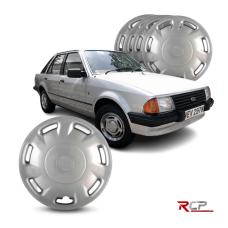 Calota Universal Escort Ghia | Aro 13 | Jogo Com 4 calotas prata