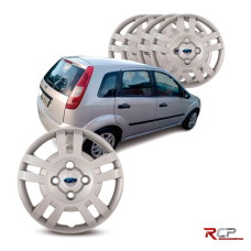 Calota Fiesta 2003-2005 | Aro 13 | Ford| Jogo com 4 Calotas Prata