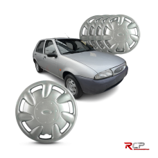 Calota Fiesta Efi | Aro 13 | Universal | Jogo com 4 Calotas Prata