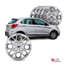 Calota Ka 2015-2016 | Aro 14 |Ford | Jogo com 4 Calotas Prata
