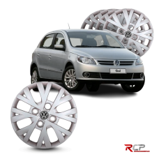 Calota Gol G4 Ecomotion | Aro 13 | VW | Jogo com 4 Calotas Prata
