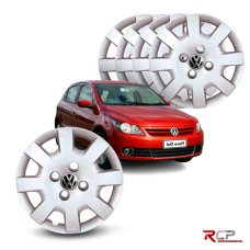 Calota GOL G5 | Aro 13 | VW | Jogo com 4 Calotas Prata