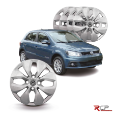 Calota Gol G7 2017-2018| Aro 14 | VW | Jogo com 4 Calotas Prata