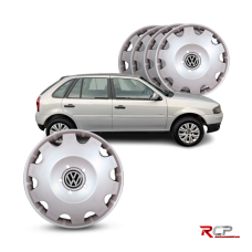 Calota Gol Power | Aro 13 | VW | Jogo com 4 Calotas Prata
