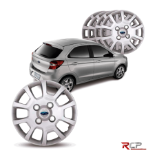 Calota Ka 2014 | Aro 13 | Ford | Jogo com 4 Calotas Prata