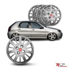 Calota Palio 2010-2011 | Aro 13 | Fiat | Jogo com 4 Calotas Prata