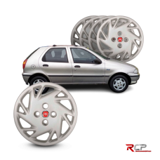 Calota Palio 1999 | Aro 13 | Fiat| Jogo com 4 Calotas Prata