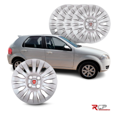 Calota Palio Attractive 2010-2011 | Aro 14 | Fiat | Jogo com 4 Calotas Prata