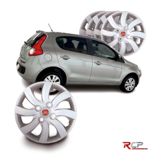 Calota Palio Attractive 2012-2013 | Aro 14 | Fiat | Jogo com 4 Calotas Prata