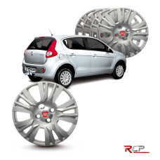 Calota Palio essense 2014-2015 | Aro 15 | Fiat | Jogo com 4 Calotas Prata