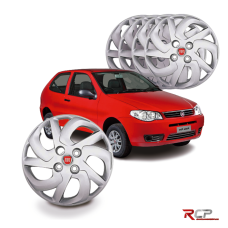 Calota Palio fire 2015 2016 | Aro 14 | Fiat | Jogo com 4 Calotas Prata