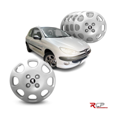 Calota Peugeot 206 207 307 - 2009 | Aro 15 | Jogo com 4 Calotas Prata